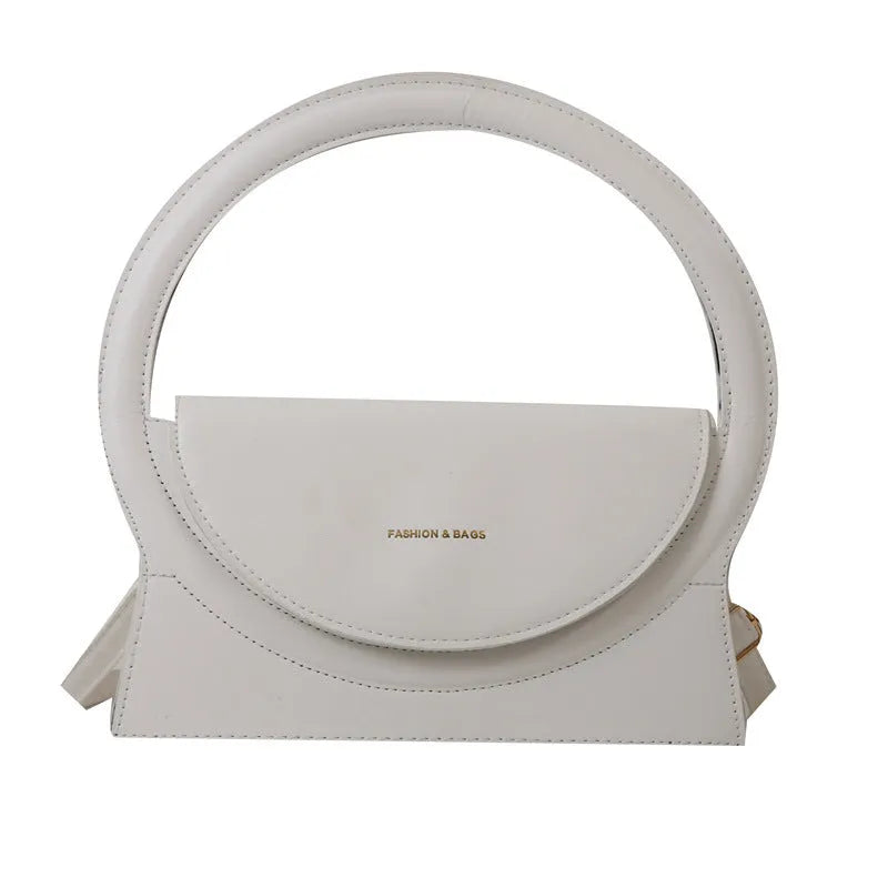 Horizontal square messenger bag in multiple colours with sandwich pocket design and stitching details