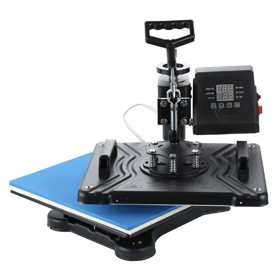 Black thermal transfer printing machine for T-shirts and fabrics with heat press technology