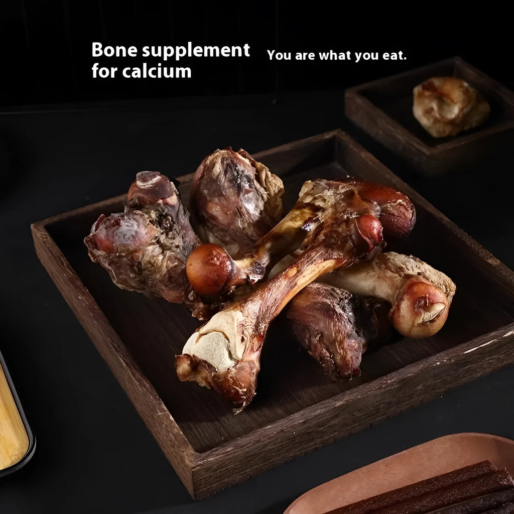 Puppy molar rod chew toy for teeth cleaning in three sizes with roasted ox bone material