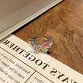 Creative Chinese butterfly women's copper ring with dripping oil treatment process in simple style.