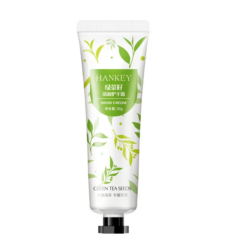 30g tube of fruit-based hand cream with eleven formula options including avocado and green tea