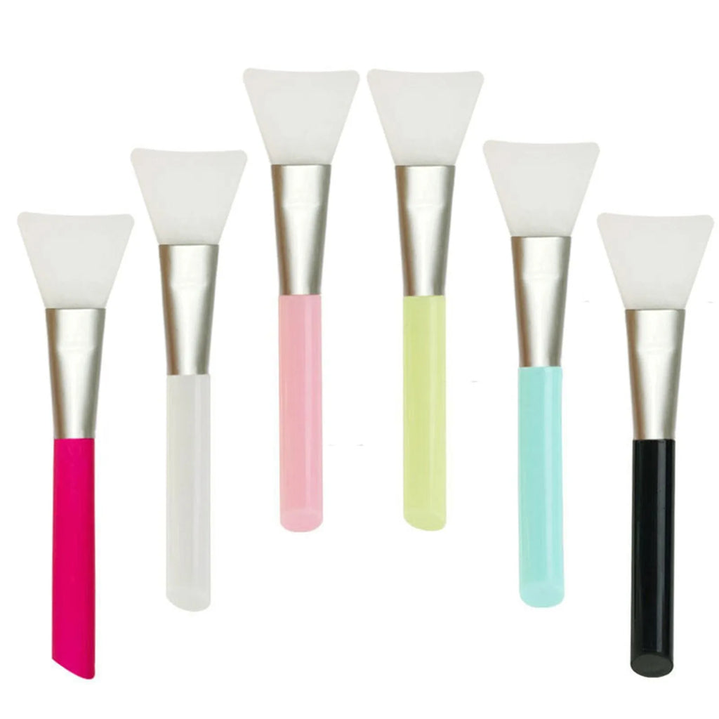 Silicone face mask applicator spatula in multiple colours for clay and mud application