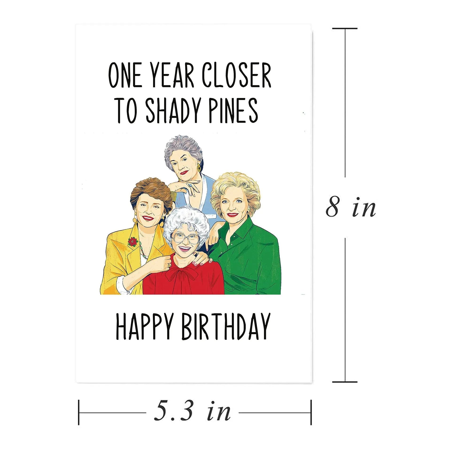 Simple modern birthday greeting card with a choice of coloured or Kraft paper envelopes.