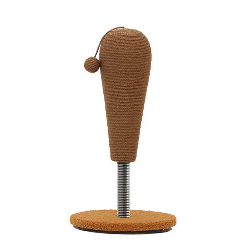 Cat scratching post with hemp rope texture and removable self-grooming component in large and small sizes