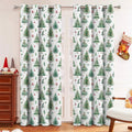 Christmas Forest colour punching shading curtain decoration in polyester fabric