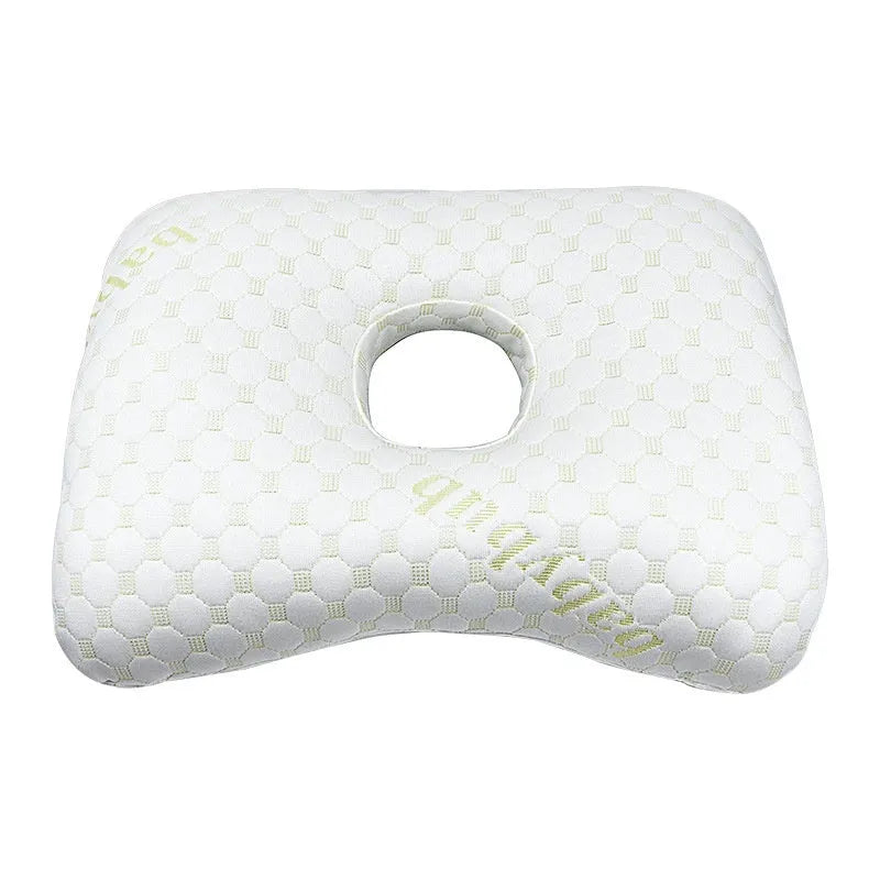 Beauty salon single hole ear pillow for adults in New Chinese style, measuring 39 by 28 by 6 centimetres.