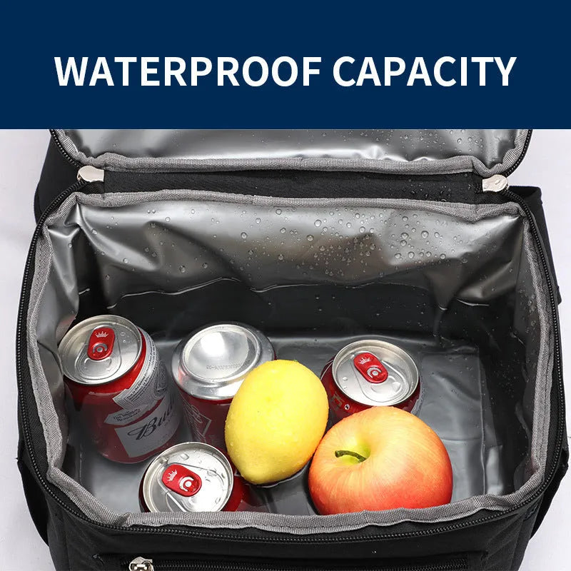 Double layer insulated waterproof backpack in Oxford cloth with 22L capacity for picnics