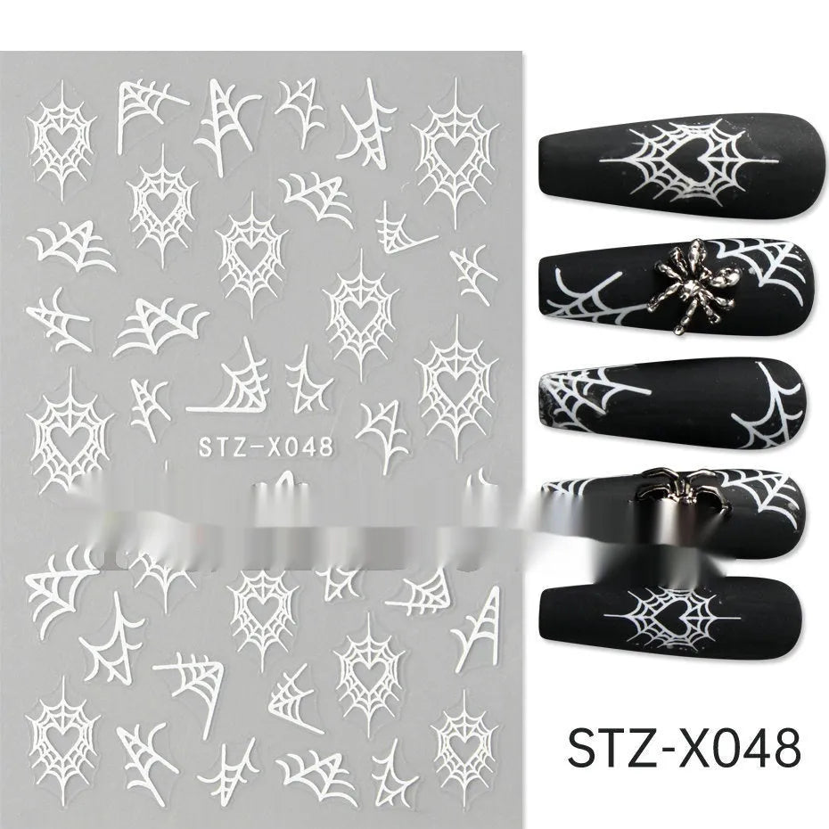 Black and silver stripe nail art stickers for French manicure designs in plastic material
