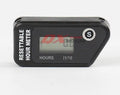 Black waterproof maintenance timer with LCD display for outdoor power equipment service scheduling