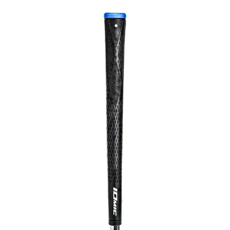 TPE rubber golf club grip in assorted colours including pink, red, blue, white, and black with coloured head accents.