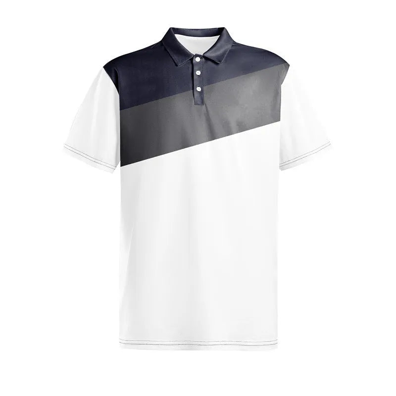Men's loose fit short sleeve t-shirt with 3D digital print pattern in LM-PL047 colour