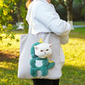 Canvas pet carrier backpack with cartoon pattern design for small dogs and cats