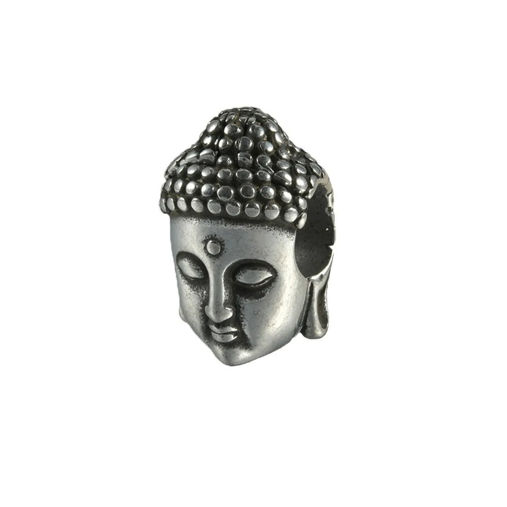 Stainless steel hollow geometric skull Buddha earrings for auricle piercing in electroplated colours