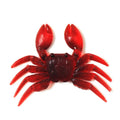 8cm PVC crab fishing lure artificial bait in red and brown colour options