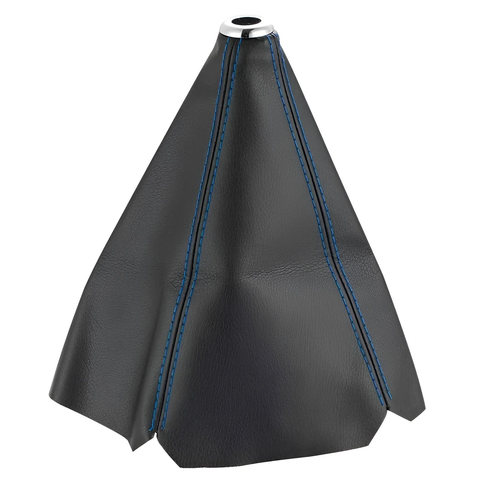 Black PU leather gear cover fitted on General Motors vehicle gear stick
