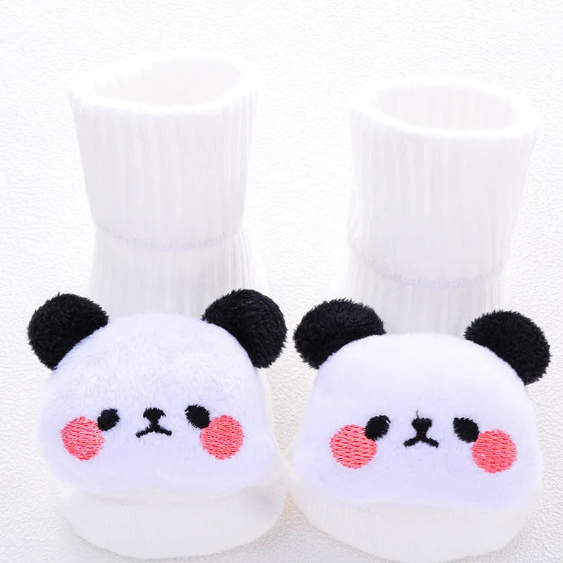 Cotton baby floor socks in various colours for crawling and walking
