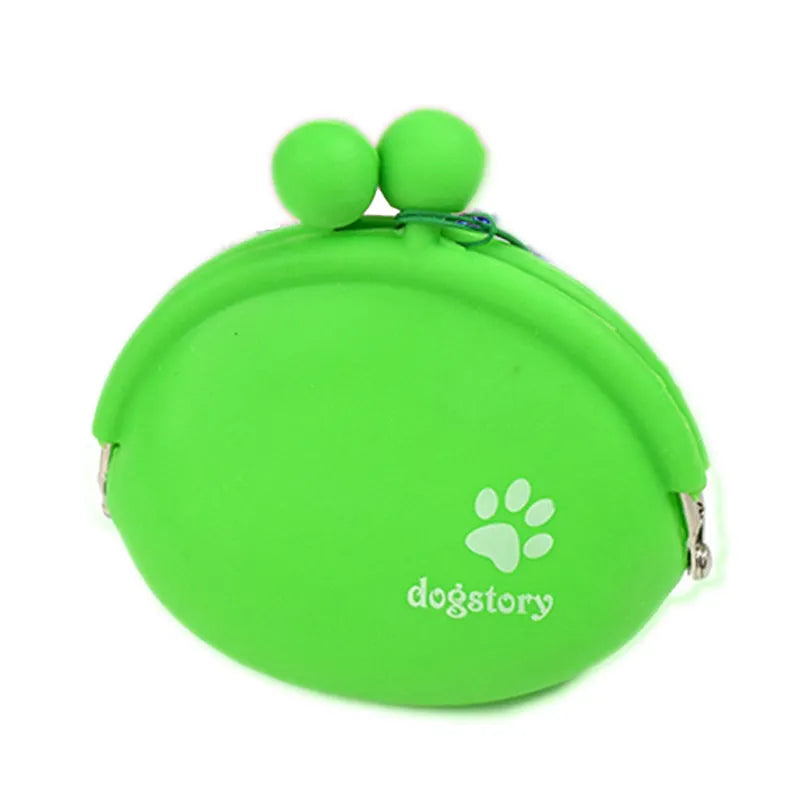 Silicone dog training treat pouch with hook and loop fastening in assorted colours