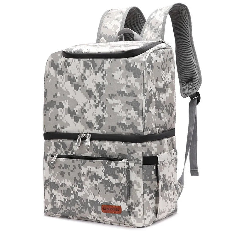 Double layer insulated waterproof backpack in Oxford cloth with 22L capacity for picnics