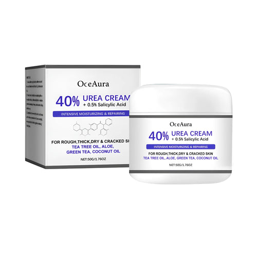 50g tub of anti-cracking hand and foot cream with urea and salicylic acid