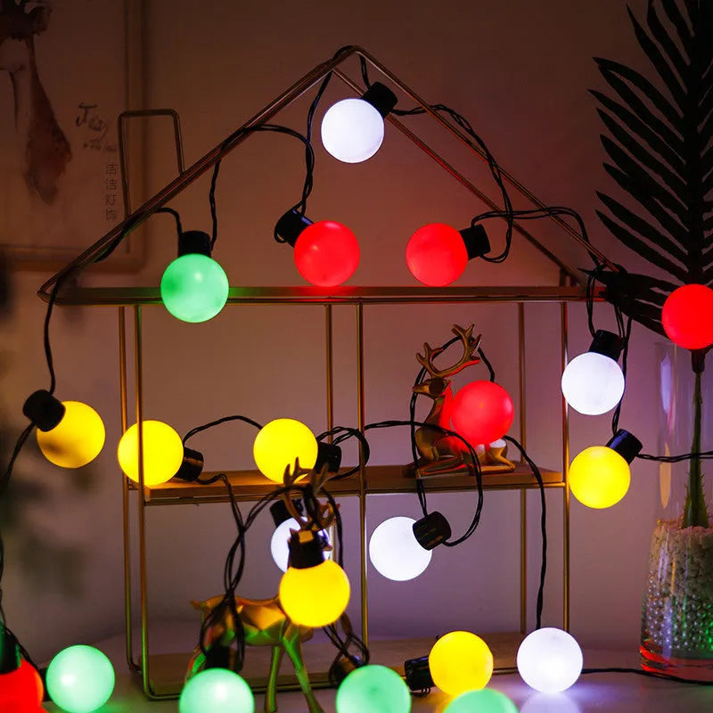 10-metre solar-powered decorative lighting string with 40 LED lights for outdoor festival and tent decoration