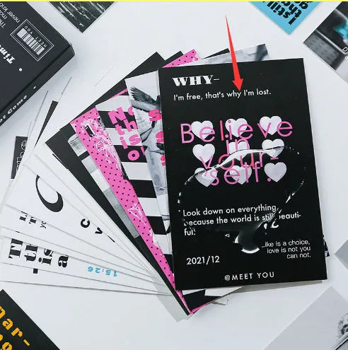 Two different themed postcard designs in fresh printed style for greeting messages