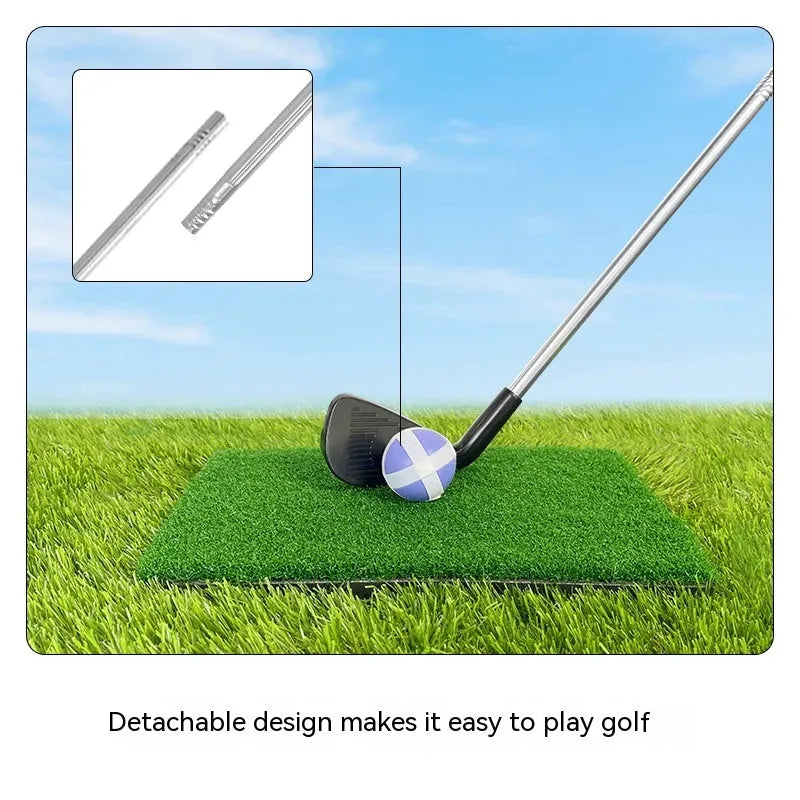 Metal golf club available in adult and children sizes for outdoor sports and fitness