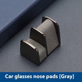 Car dashboard glasses clip nose pad in zinc alloy leather with compact 3.7cm dimensions