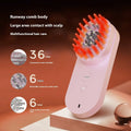 Smart massage comb with red light therapy for scalp treatment in pink and black colour options