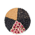 Black wolfberry herbal tea blend with mulberry, fig and flaxseed in tea bags with free cup