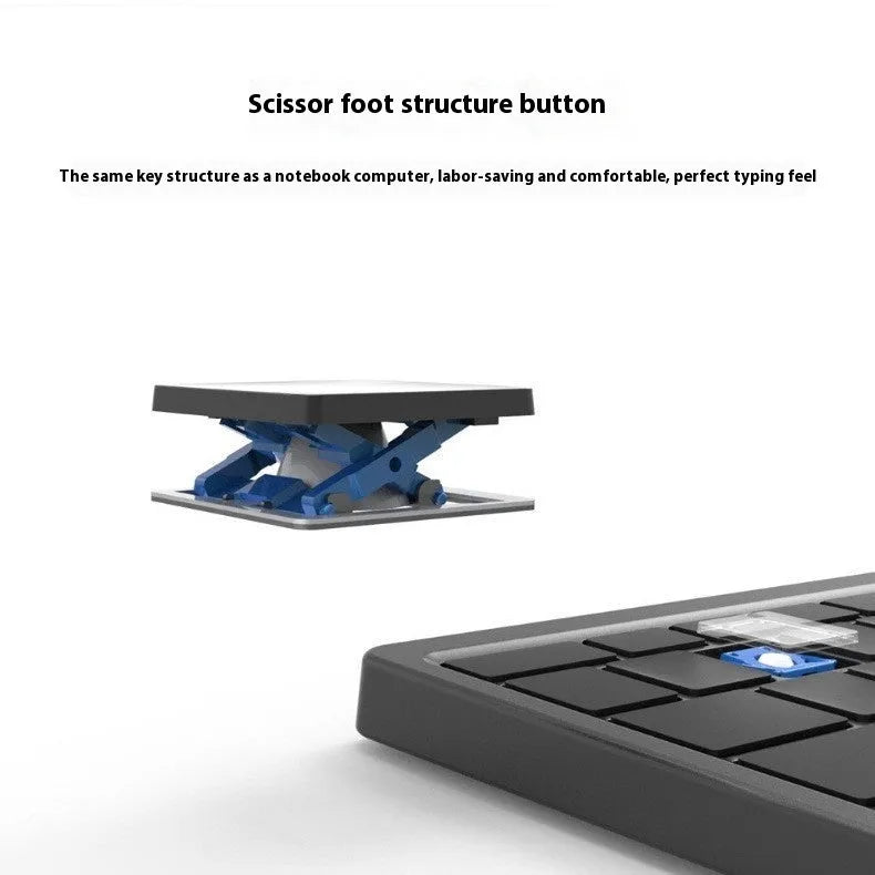 Black and grey three-in-one wireless Bluetooth keyboard with leather sheath and stand for iPad.