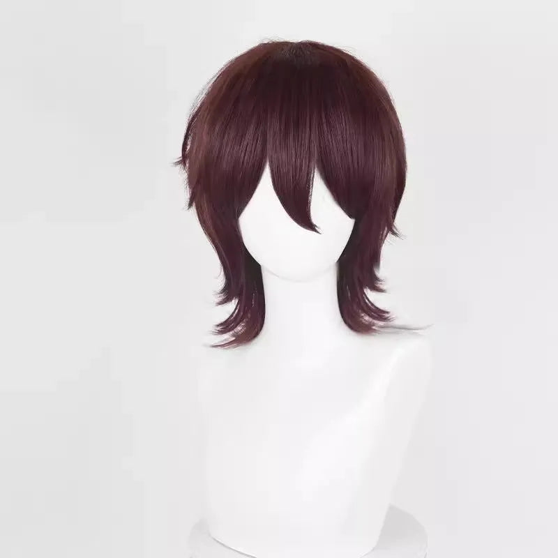 Short hair cosplay wig for men with anti-curling construction in various colour options