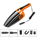 Hypa 8th generation black and orange handheld car vacuum cleaner with 12V plug.
