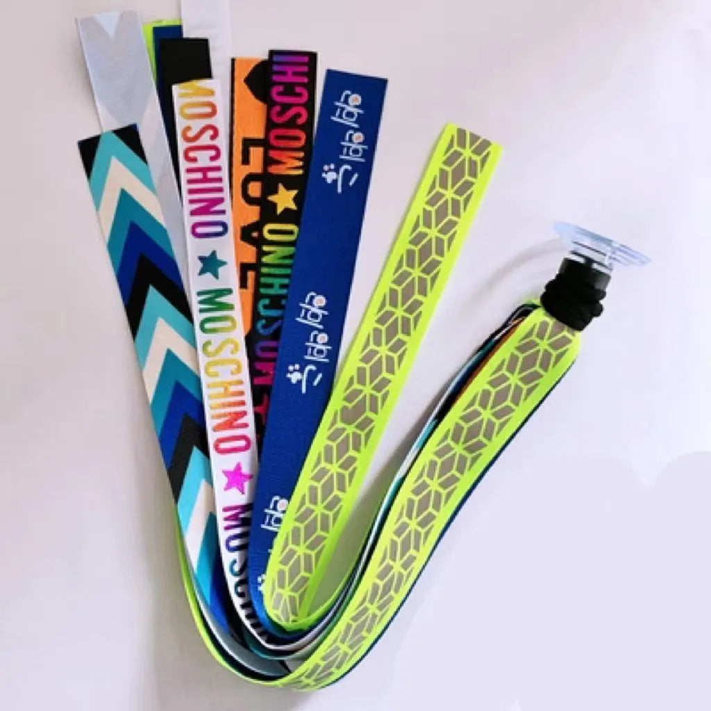 Children's decorative helmet streamer ribbon in multiple colours for roller skating and skiing safety gear.
