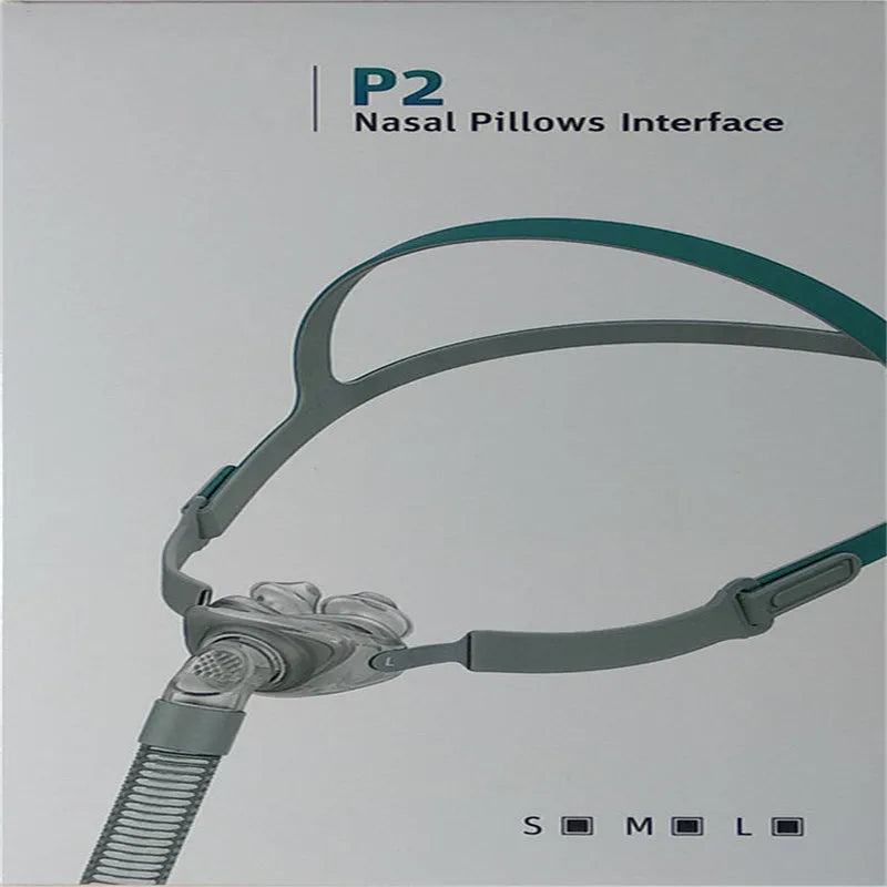 Ventilator nasal pillow mask with silicone cushion and thickened adjustable headband for CPAP therapy