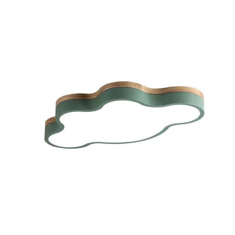 Wooden cloud LED ceiling lamp with modern design and dimmable lighting