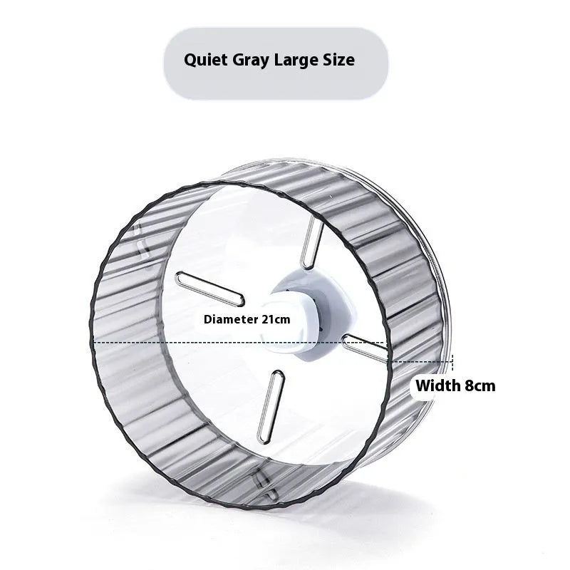 Parrot running wheel toy in plastic construction showing colour options and size comparison