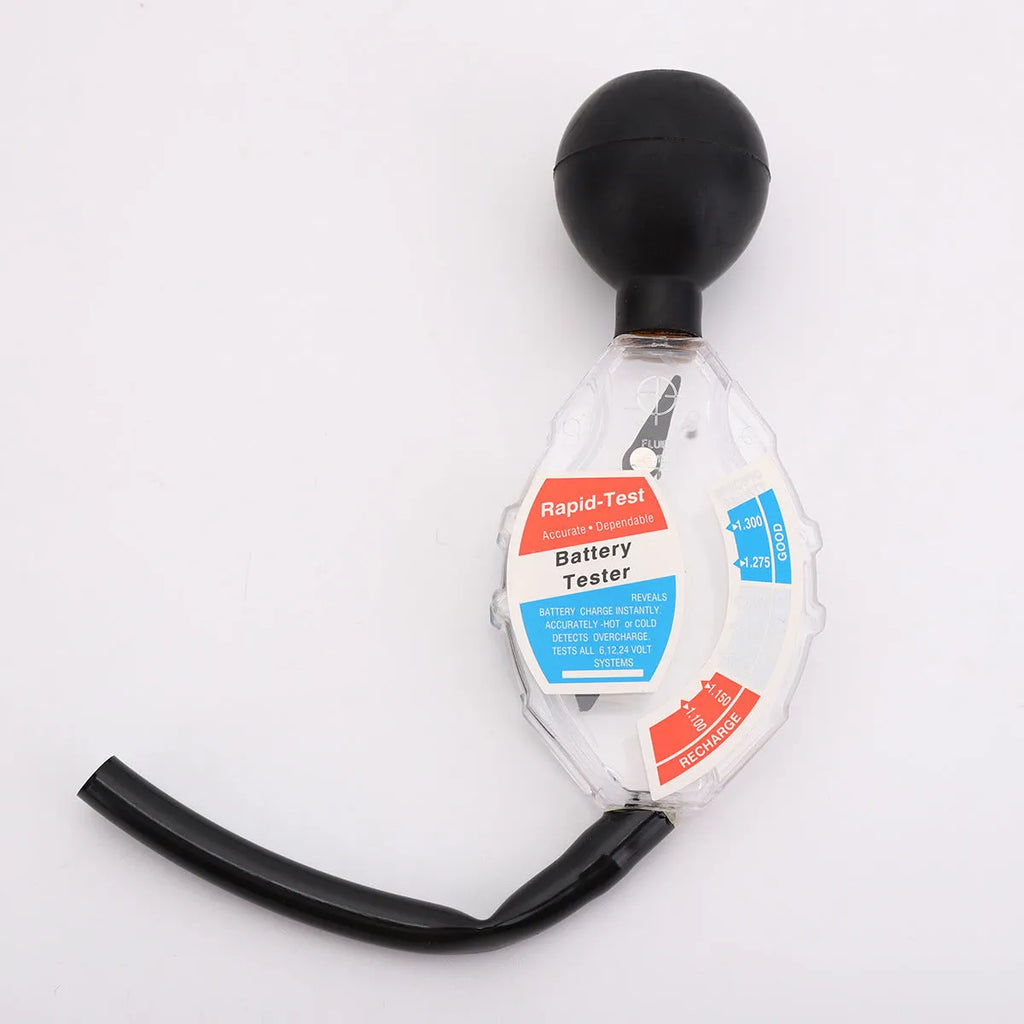 Suction electrolyte hydrometer densitometer tool for lead acid battery fluid testing