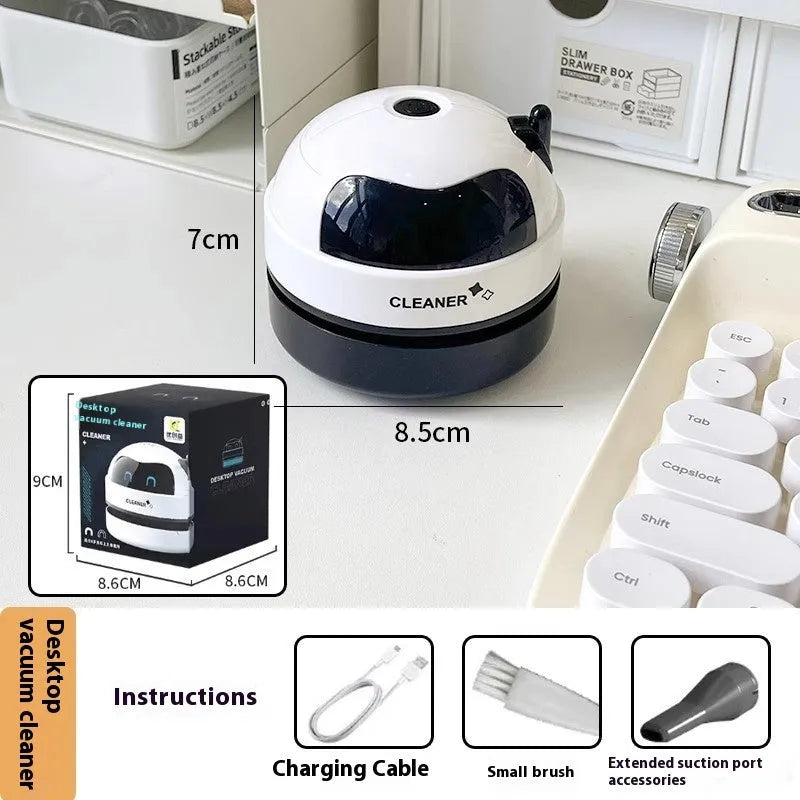 USB rechargeable handheld desktop vacuum cleaner in various colours for keyboard and computer dust removal