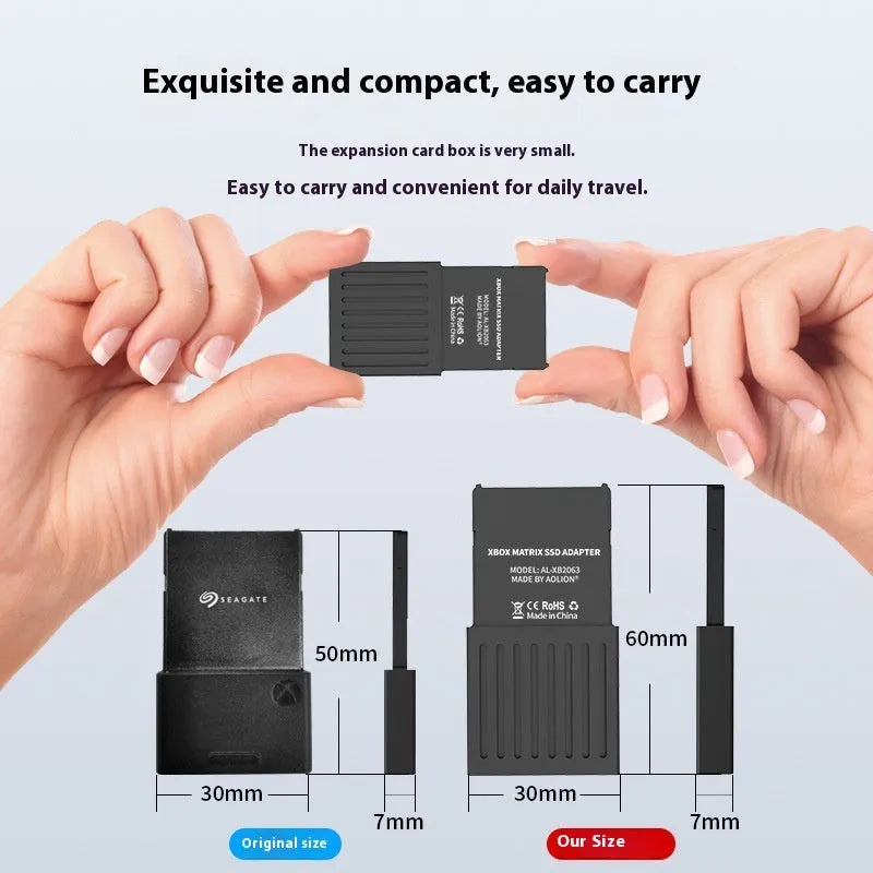 Aluminium alloy Xbox Series X and S hard disk switching box for CFexpress to M.2 SSD conversion