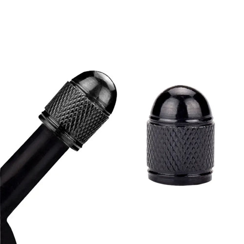 Aluminium mountain bike tyre valve cap in five colour options with screw fitting