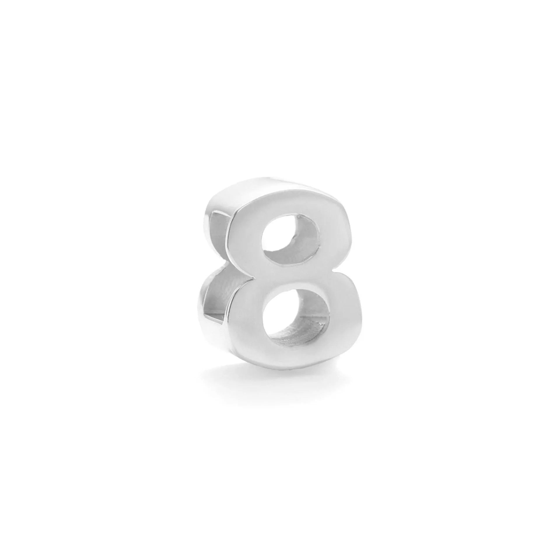 Titanium steel personalised necklace with a charm showing the letter A on a 40.5cm chain.