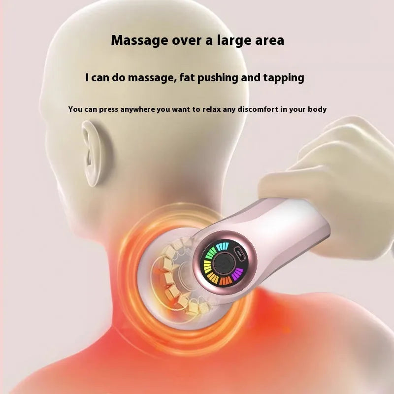 USB electric massager handheld unit in pink, white, or black for spine and back massage