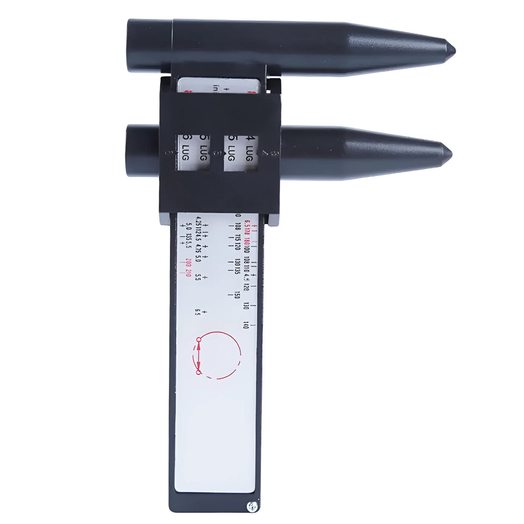 Plastic hole distance measuring tool with 180mm range for wheel hub modification