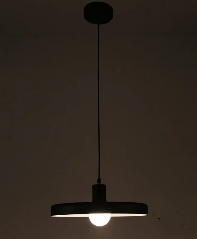 Aluminium alloy bar chandelier for restaurants in black or white, shown in 35cm, 50cm, and 60cm sizes.