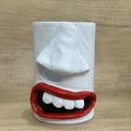 Resin American style tissue box holder desktop ornament measuring 8.5 cm wide by 14.6 cm tall