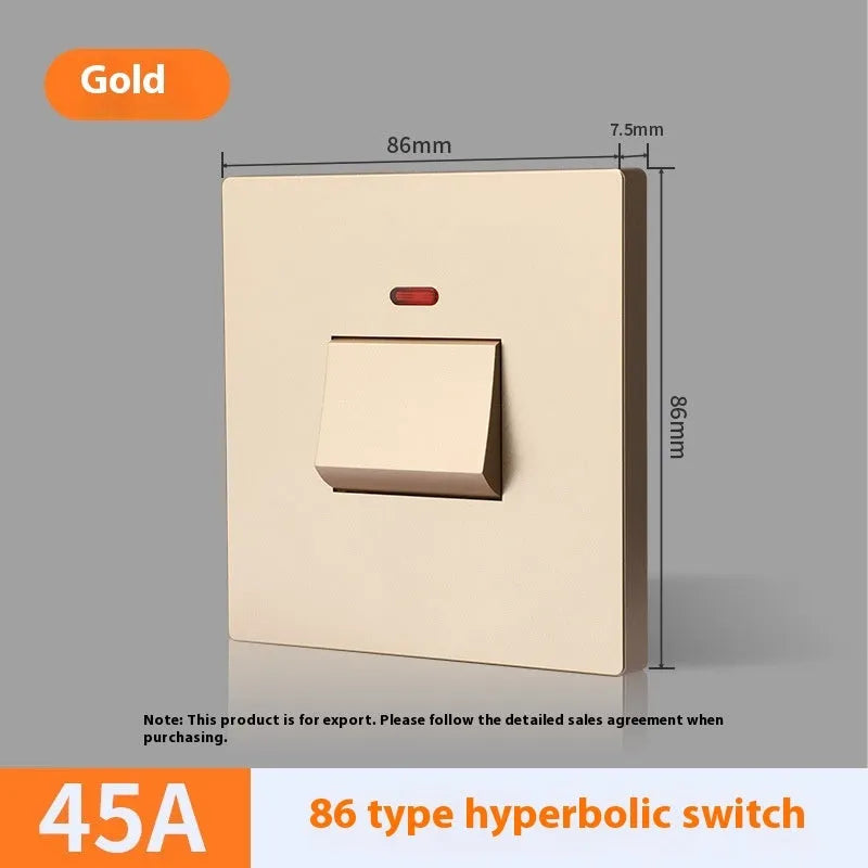 25A or 45A 3-pole illuminated power switch in gold, grey or white colours