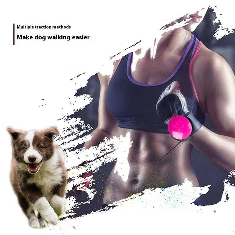 Pet Holding Hands automatic retractable dog leash extended to 3 metres with colourful nylon cord.