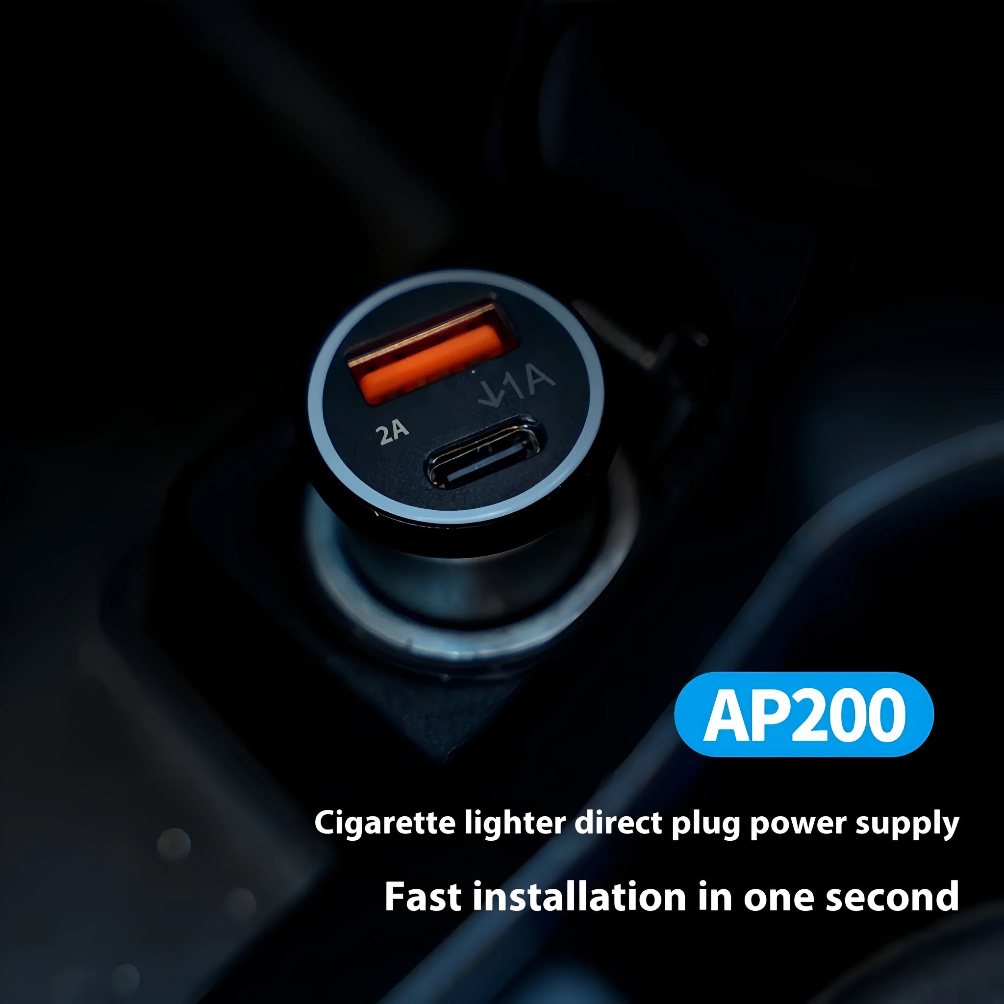 Black ABS plastic car charger GPS locator instrument for vehicle tracking