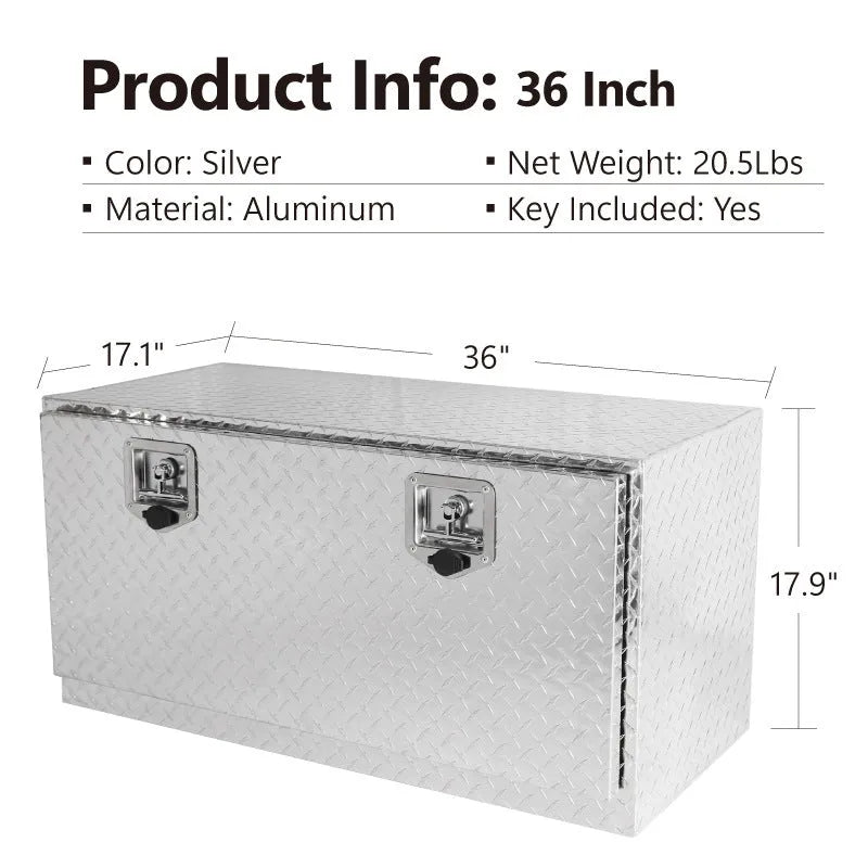 26-inch black aluminium alloy tool case with T-casting design and secure latches