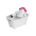 White polar bear-shaped USB air humidifier with water tank on a desk.